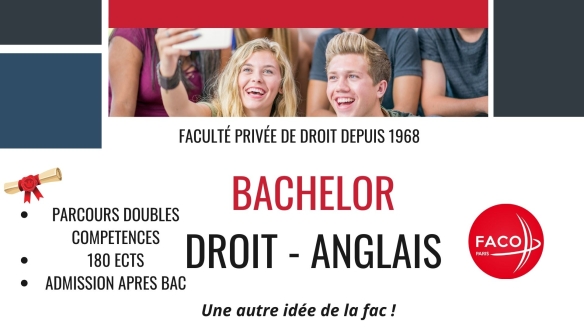 Bachelor en DROIT & ANGLAIS