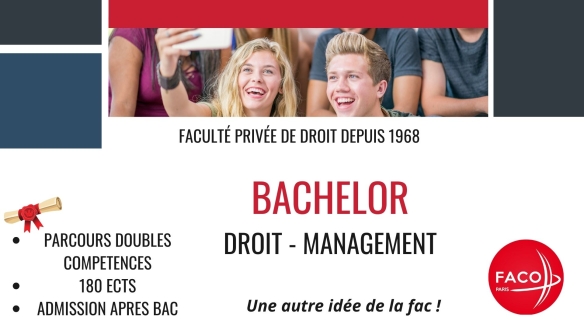 Bachelor en DROIT & MANAGEMENT